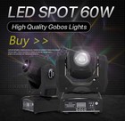 Shehds 60w Led Spot Rgbw Moving Head Lighting Gobo Stage Light Dmx Party Dj Club