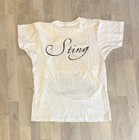 Rare Vtg Sting 1991 Concert T-shirt Double Sided White Cotton Reprint Pa10757