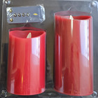 Luminara Flameless Real Flame Effect Candles 2 Pack Remote Control Red New