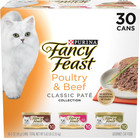 Purina Fancy Feast Classic Pate Wet Cat Food-poultry   Beef variety Pack  60 Can