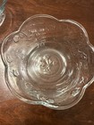 Vintage Anchor Hocking Savannah Clear Glass Cereal Bowls  Floral Pattern Glass
