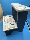 Vintage Nostalgic Farm Wooden Children s Step Stool Hand Painted Heart Design