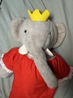 Babar Queen Celeste Elephant Plush 15  Eden Toys Inc Red Dress    77