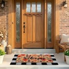 2 Pcs Layered Welcome Mat Set - Spring Floral Coir Doormat  17 7 x 29 5     