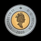 Canada  2000  2 Dollars  Silver - Qeii  Polar Bear  Gilt Toonie Frosted Proof 1