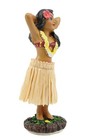 Hawaiian Hula Lady Posing Dashboard Doll - Natural Color Skirt  4  Doll For Car