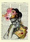 Frida Kahlo Vintage Dictionary Art Print Book Picture Poster 