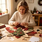 Christmas Halloween Quilted Door Hanger Sewing Kit  Diy Patchwork Wreath Kit