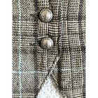 Vintage My Tribe Vest Xs Plaid Wool Leather Beige Waistcoat Steampunk Victorian