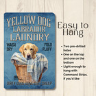 Yellow Lab Laundry Room Sign Dog Funny Metal Tin Wall Art Labrador Decor Gift
