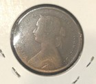1861 Nova Scotia-canada One Cent Bronze Coin-victoria-km 8 2-mintage 800 000