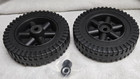 Battery Charger 2 Wheel Kit 6  Black Plastic Wheels For Schumacher Exide Schauer
