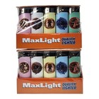 100 Maxlight Quality Lighters  Push Button  Classic Size Lighter  Colors