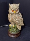Vintage Ceramic Wise Owl 12  Accent Night Light Figurine Statue
