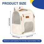 Pet Portable Travel Backpack Carrier For Little Cat Pet Dog  Beige