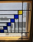 Stained Glass Panel Featured A Geometric Design 12 25 Inches
