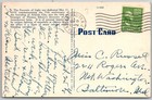 Vtg Linen Postcard Thomas Edison Incandescent Lamp Atlantic City  Nj 1930s
