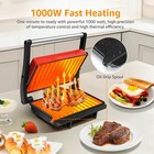 Panini Press Grill  Aigostar 1000w Sandwich Maker With Ceramic Non-stick Red