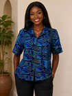 African Print Top Ankara Men Women Unisex Top Button Up - Men Women Unisex Shirt
