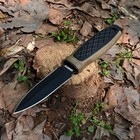 8 7  Double Edge Fixed Blade Knife With Sheath     Tactical Survival Tool Camping