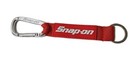 2pc Snap On Tools Promo Keychain Carabiner W key Tag Red W ring White Logo      