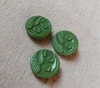 Antique Czech Glass Buttons - Vintage - Art-deco - 1920  s-1930  s  3pcs  - G980