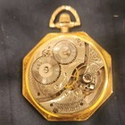 Antique 1908 Waltham Pocket Watch Napolean Gf Octagon Shape Case Runs Needs Work
