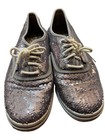 Vans Off The Wall Silver Sequin Skate Tennis Shoe Sneaker Women 9 Men   s 7 5