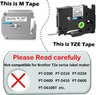 4 Pk Black On White Label Tape Mk231 231 12mm For Brother Pt-65sccp Pt-45m 70hol