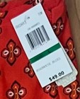 Reddish Orange Pattern Bell Bottom Leggings Pants Large New With Tags Nwt