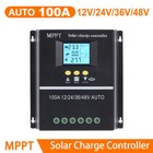 4000w 100a Mppt Solar Charge Controller 12v 24v 36v 48v Battery Pv Regulator Usb