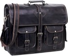 Bag Leather Genuine Laptop Messenger Men s Satchel Shoulder Briefcase Vintage