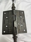 Antique Vintage Cast Iron Eastlake Victorian Branford Conn  Door Hinge 4  X4 