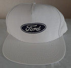 Vintage Ford Motor Company New Old Stock Usa Made White Embroidered Hat One Size