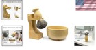 Complete Wet Shaving Kit  Badger Brush With Bamboo Bowl   Versatile Stand