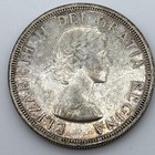 Canada 1953 Silver Dollar Queen Elizabeth Ii Blue Toning Proof Like Nice Cond 