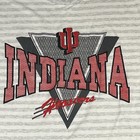 Vintage 90s Indiana Hoosiers T Shirt Mens Xl Gray Striped Ncaa Single Stitch