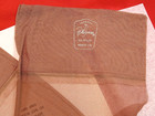 Sz 11 5 X 34 Vtg Silky Flat Knit Rht Nylon Garter Stockings-1 Pr-tissued