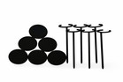 6 Black Mego Action Figure Display Stands Fit 8    Mego