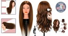 Professional Grade Mannequin Head For Cosmetology - 100  Real Hair  Dark Brown