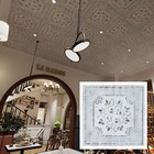 Ceiling Tiles Faux Tin Distress Crack White Decor Bar Wall Panel Pl66 Dcwb 10pcs