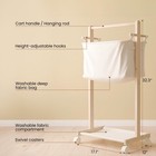 Baby Diaper Caddy Cart With Movable Storage Organizer  Natural Newborn Nurser   
