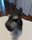 Miniature Schnauzer Dog Black And Silver By D  Guffey 1986 Resin Dog Figurine