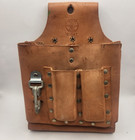 Klein Tools 5164 Electrician Tool Pouch Leather  8 Pockets  Vintage