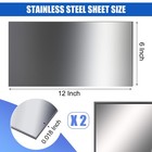 2 Pcs 304 Stainless Steel Sheet 12 X 6 X 0 018 Inch Metal Sheet For Crafting    