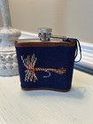 Smathers   Branson Needlepoint Trout And Fly Flask Nwot Ob Read