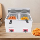 Two Basket Commercial Deep Fryer 12l Liquefied Gas Use Counter Top 560 470 470mm