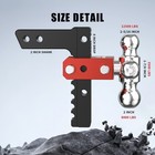 2  Receiver 8  Drop Adjustable Trailer Tow Hitch W  Tri-ball Mount 18500lbs