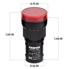 Gasher 10pcs 110v 20ma Energy Saving Led Indicator 16mm  Blue green red white
