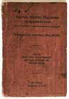 1918 New York Central Railroad Rules Book     Usra Issued     Antique - 155 Pages